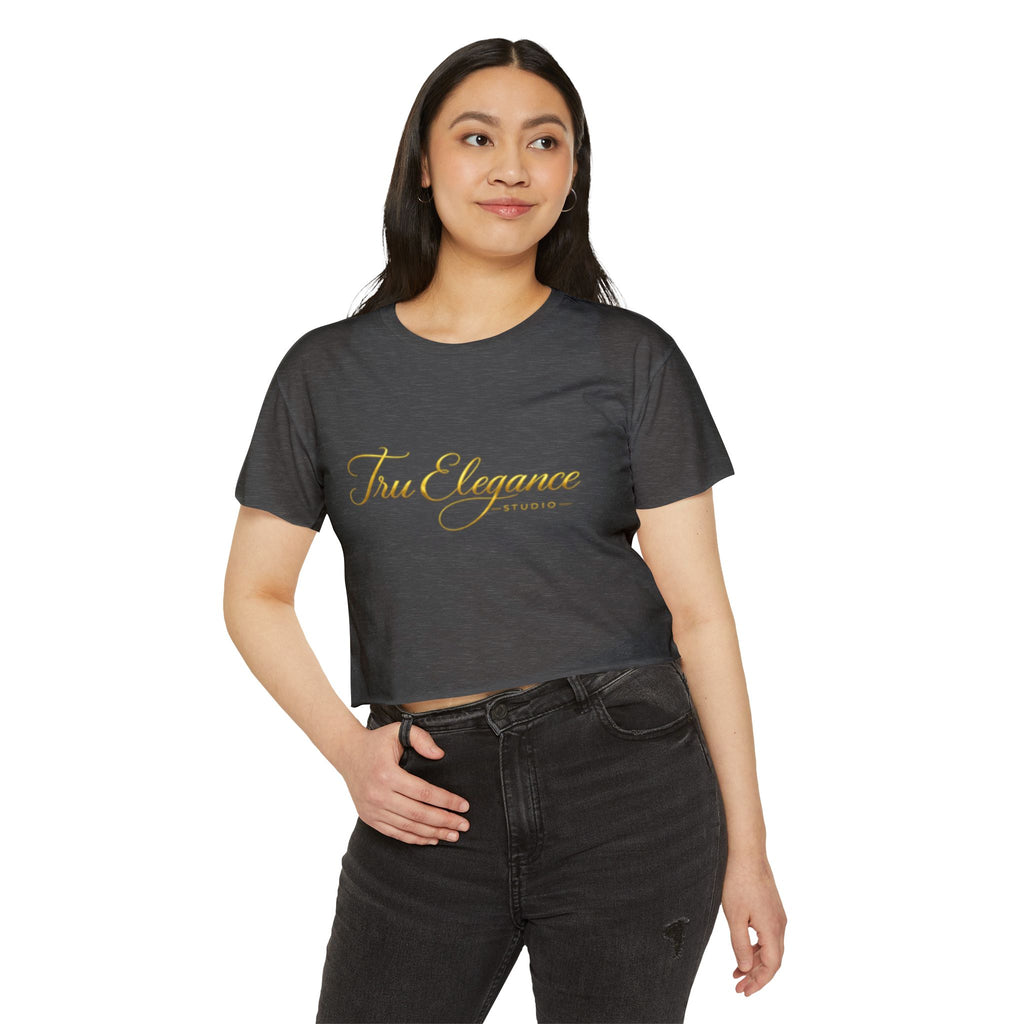 TruElegance Crop Top — Women's Festival Graphic Tee
