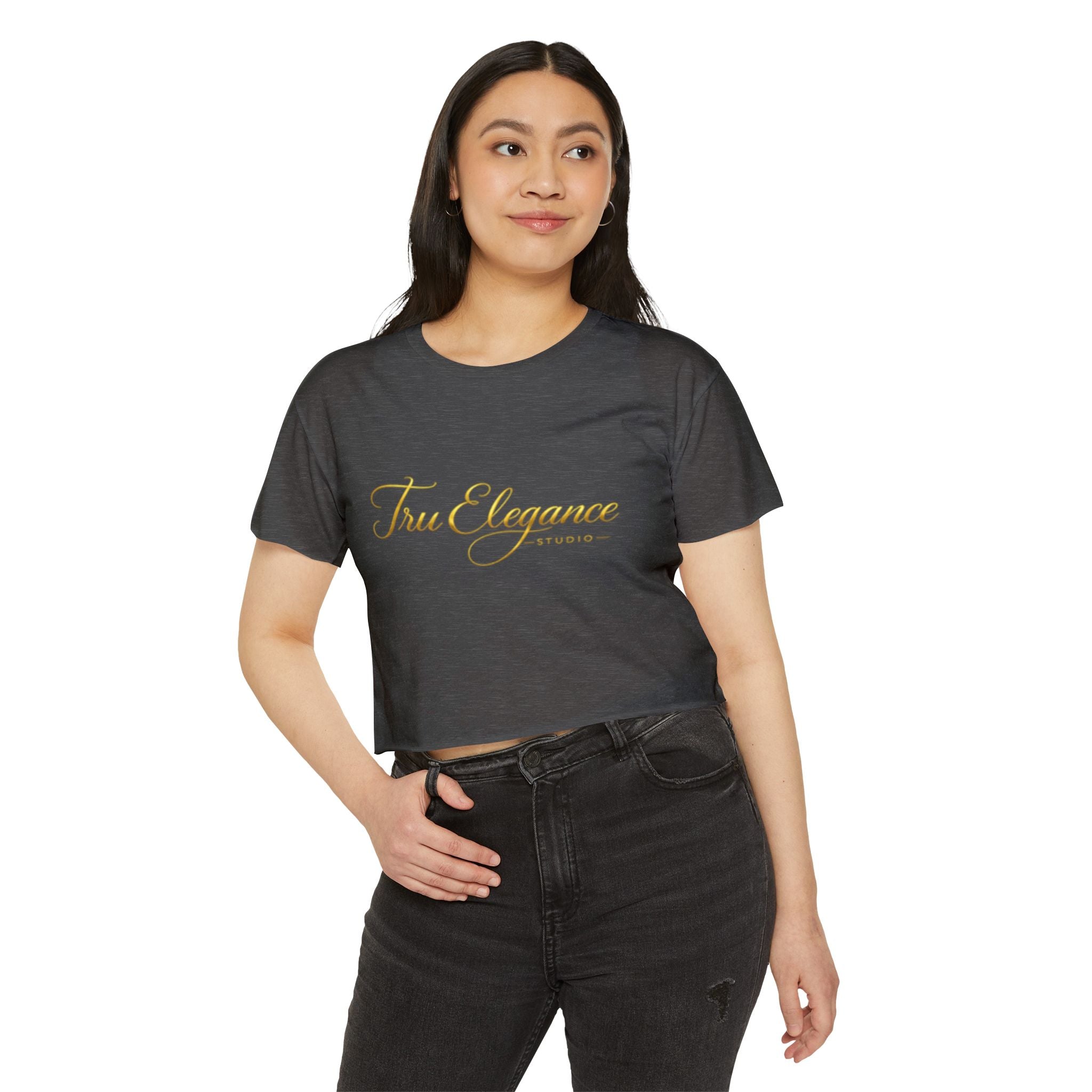 TruElegance Crop Top — Women's Festival Graphic Tee