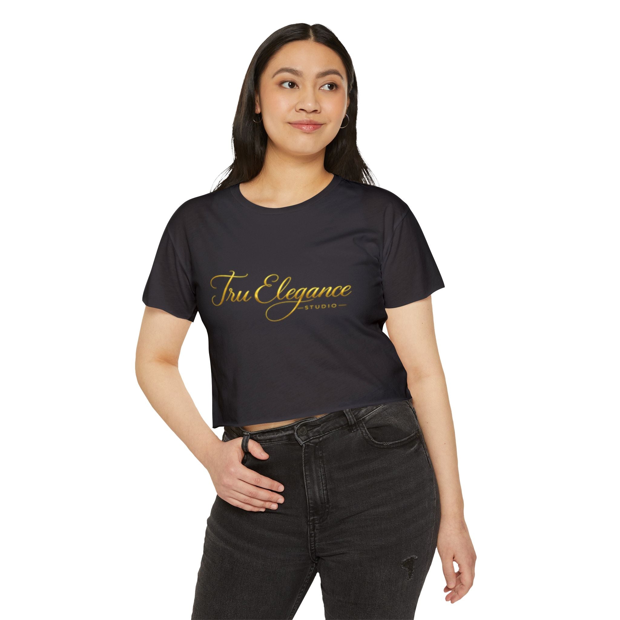 TruElegance Crop Top — Women's Festival Graphic Tee