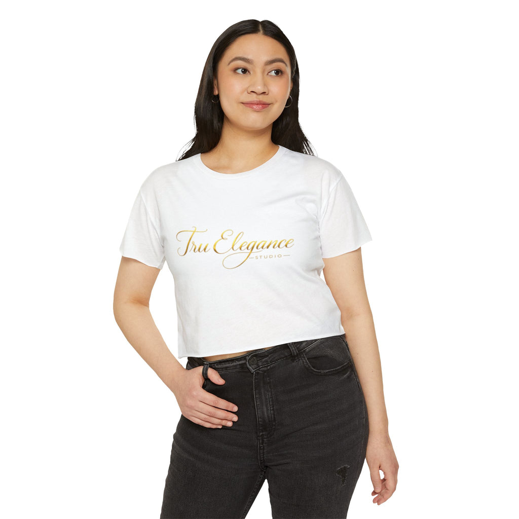 TruElegance Crop Top — Women's Festival Graphic Tee